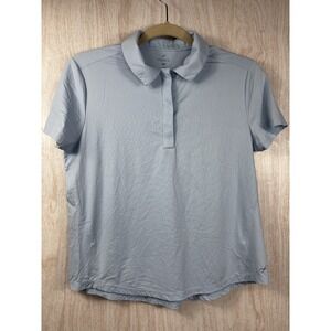 Freely Women’s Golf Polo Shirt Light Blue‎ Small Stretch Activewear